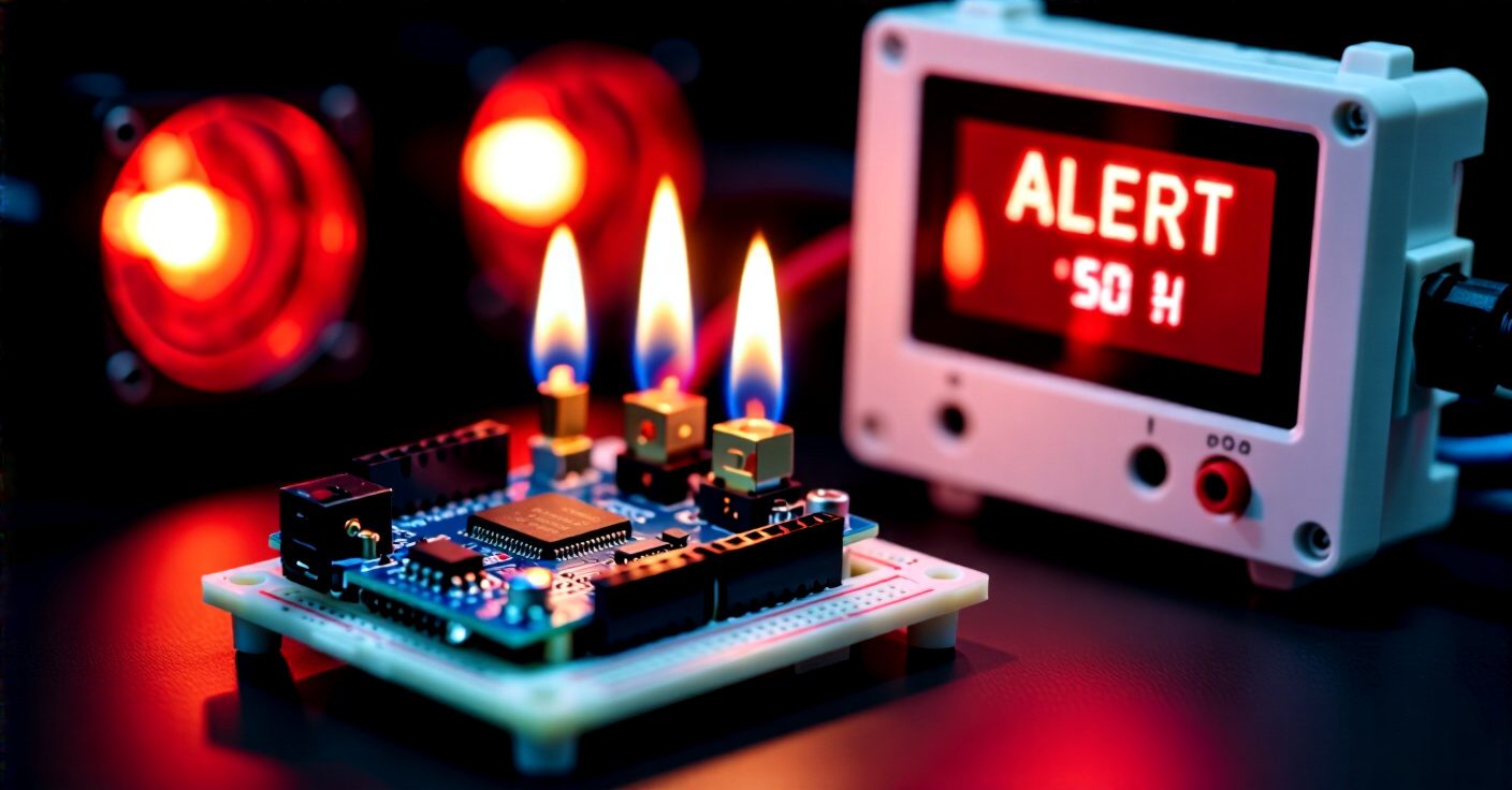 نظام مراقبة وحماية منشأة صناعية من الحرائق