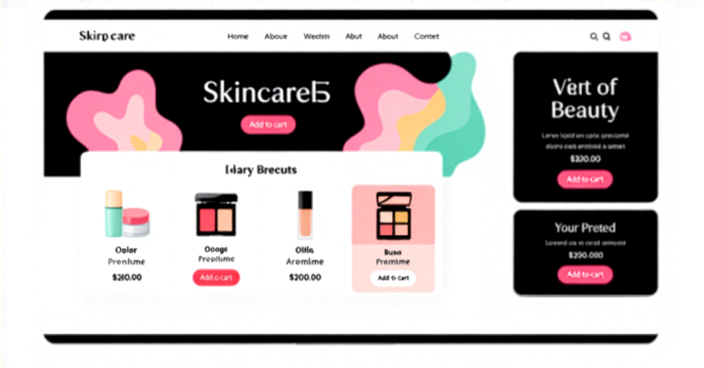 متجر إلكتروني لمنتجات العناية بالبشرة والمستحضرات التجميلية